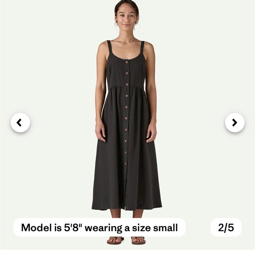 Patagonia Garden Island Dress size medium in Black